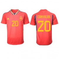 Billiga Spanien Daniel Carvajal #20 Hemma fotbollskläder VM 2022 Kortärmad
